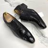 Luxury Mens Wedding Oxford Shoes Black Brown Genuine Leather Snake Print Men's Dress Shoes Lace Up Business Formal Shoes for Men