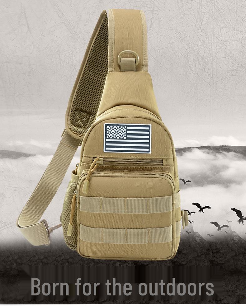 Men's Outdoor Multifunctional Crossbody Chest Bag with Water Bottle Holder - Ideal for Travel, Sports, and Mountaineering