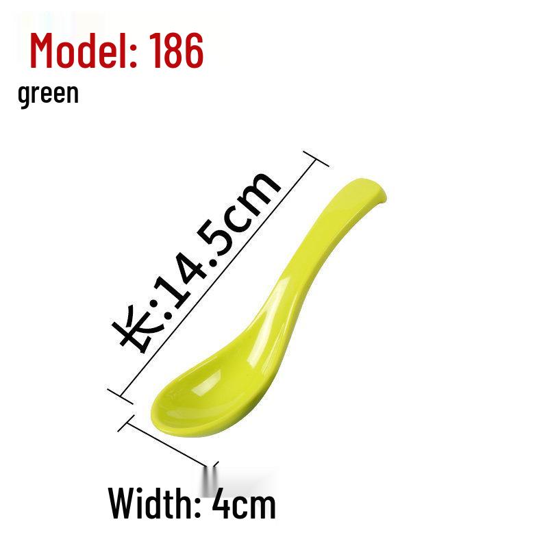Xiangyuanmei Long Handle Colorful Melamine Soup Spoon - Imitation Porcelain for Hotel and Restaurant Use