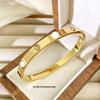 Women's Starry Sky Titanium Steel Bracelet: Fashionable, Simple, Diamond-Studded Nail Bangle, High-End Versatile Jewelry