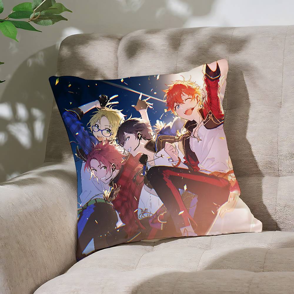 Ensemble Stars Pillow Case Throw Pillow Cover Nordic Vintage Style Cushion Covers Home Living Room Sofa Couch Seat Decor