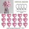 Love Balloon Bouquet Set, Red and Green Latex DIY Long Balloons for Confession Decoration At Birthday Parties