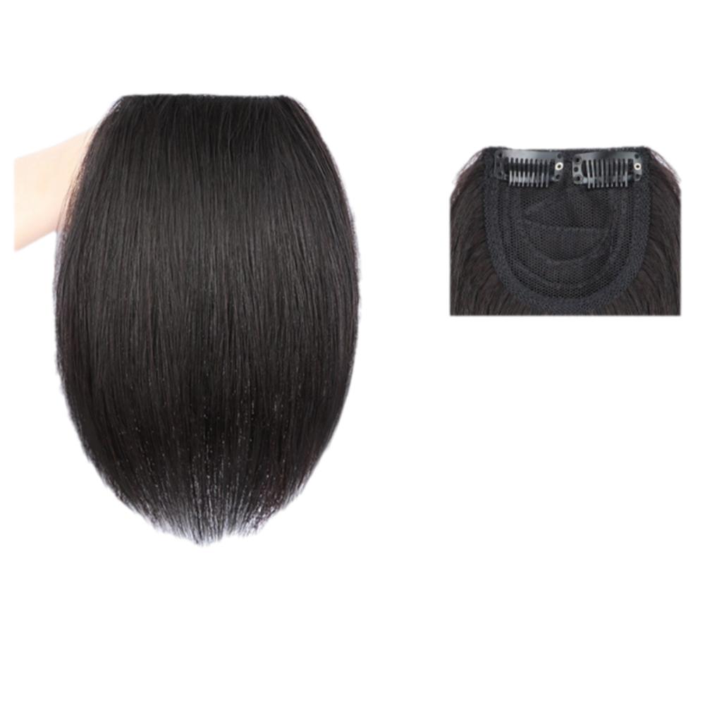 

Пушистые Невидимые Бесшовные Подкладки для Волос Натуральные Подкладки Верхняя Боковая Прядь для Ежедневного Ношения 25cm-Natural Black