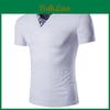 Stylish Premium Quality Men's T-shirt Slim Fit Floral V-neck Short Sleeve Casual Wear