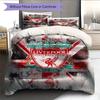 Biancheria da letto con motivo Liverpool Decorazione per la casa Regalo di compleanno ( 1 copripiumino + 2 federe, senza imbottitura),merchandising per fan.