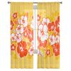 Hawaiian Tropical Flower Summer Voile Sheer Curtains Living Room Window Chiffon Tulle Curtain Kitchen Bedroom Drapes Home Decor