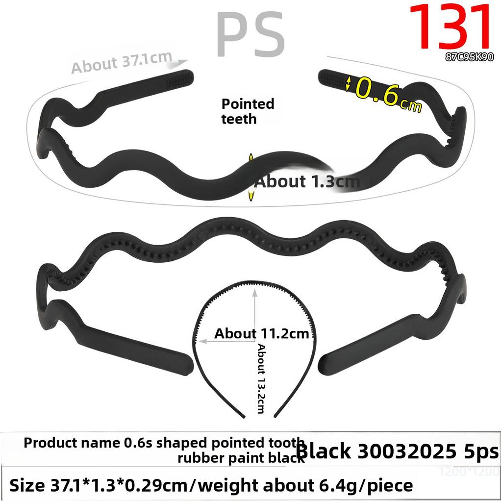 Kunststoff Stirnband Gummilack Gezahnt Fixiertes Haarband Stirnband Haarschmuck Kopfschmuck