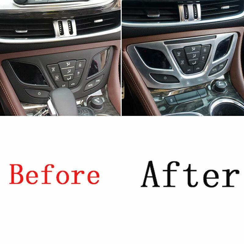 For Buick Envision 2016-2020 Matte Silver Center Console AC Switch Panel Trim