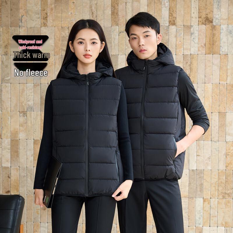 Teluoman Unisex Hooded Padded Work Vest