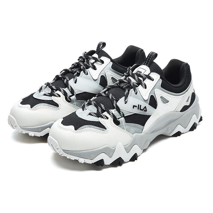 FILA Oakmont 2 Fabric Synthetic Leather TPU Retro Shock Absorbing Durable Low Top Lifestyle Shoes Men sneakers Black Gray F12M312109FBA