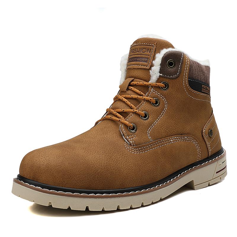 Мужские зимние сапоги Holfredterse Outdoors Snow Boots с водонепроницаемой подошвой и износостойкими подошвами 9734 ЧерныйСинийКоричневыйЖелтый 42 7498₽