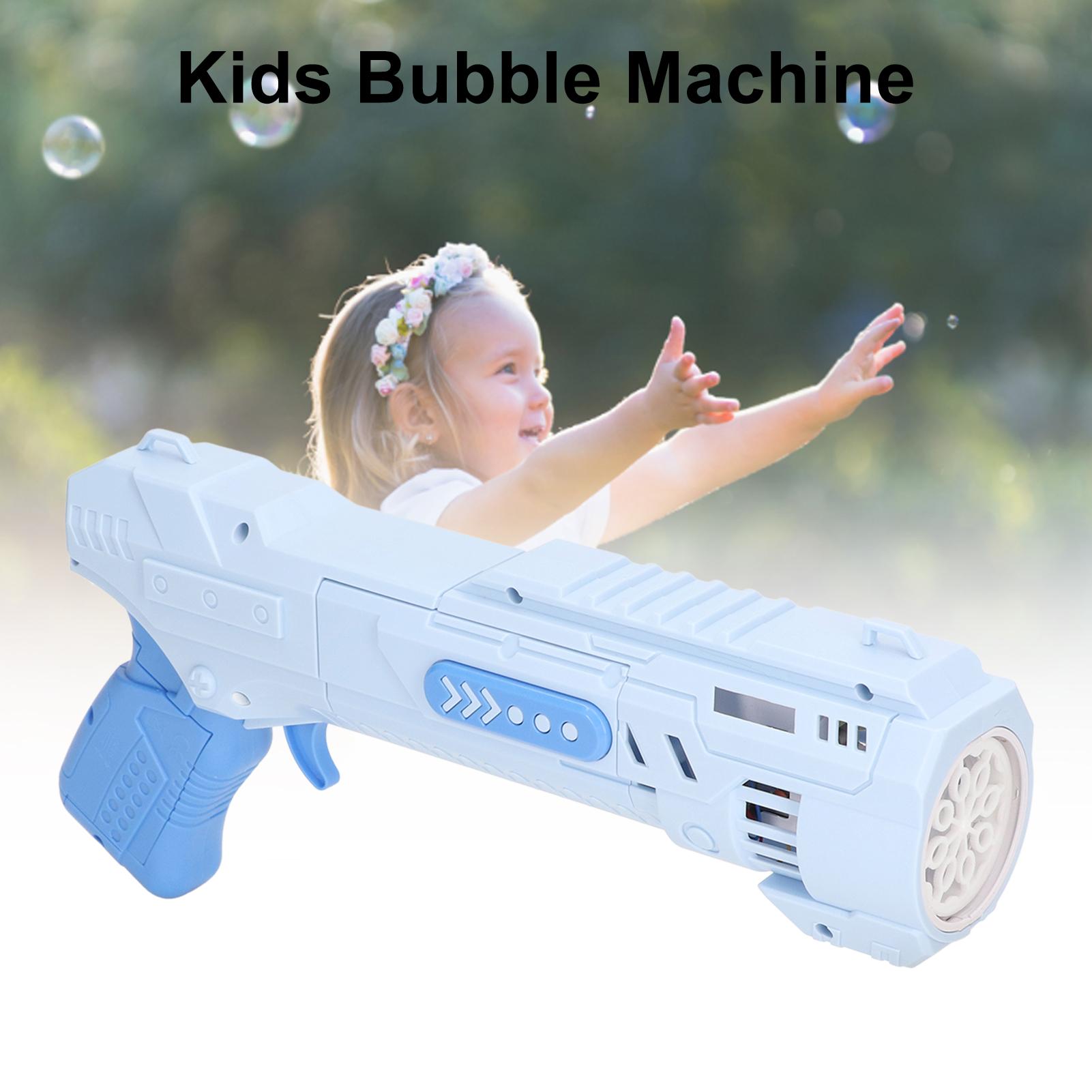8 Hole Bubble NaMachine Outdoor Electric Handheld Space   with Light Music Bubble Blower for Children