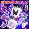 100 Small Size 4cm Purple Stickers Small Fresh Girl Purple Ins Wind Dopamine Hand Account DIY Stickers
