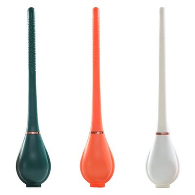 Self-opening and Closing Toilet Brush Hygienic Soft Bristles Long Reach Handle for Beginner Starter Bathroom Dormitory