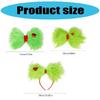 Hair Clip/Headband Plush Green Design Easy Snap Fastener Jewelry For Christmas Celebrations Family Gatherings