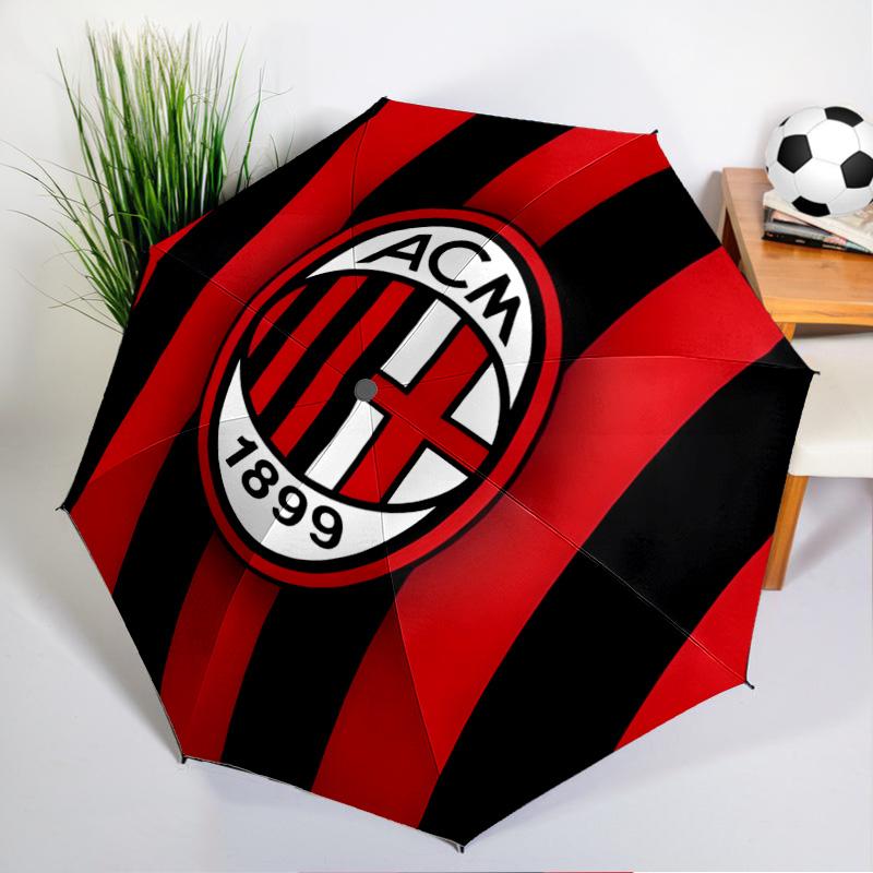 Ac Football Club Umbrella Folding umbrella, automatic umbrella 8-Frame for Travel, camping Use Gift for Halloween Christmas