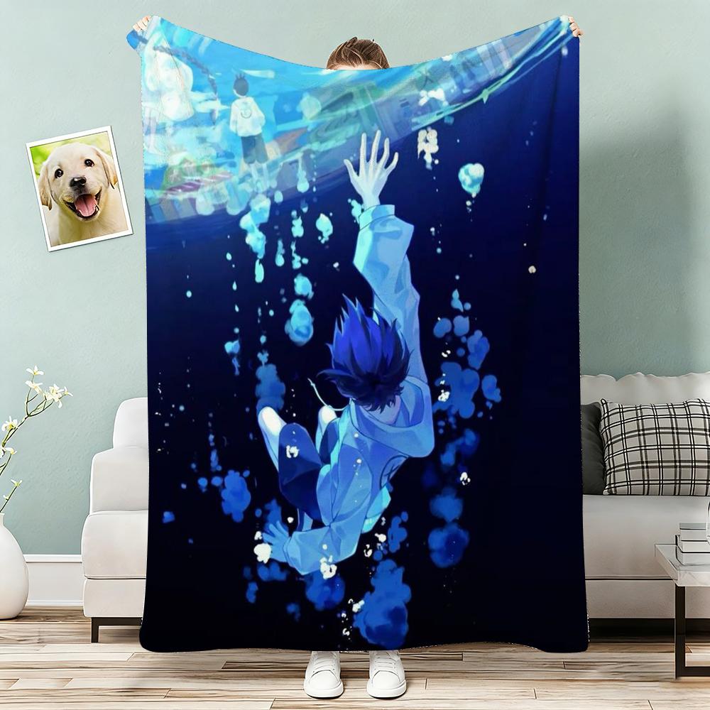 Scissor Seven Throw Lightweight 240g Flannel Blanket Soft Skin-friendly for Summer Cooling 75x90cm