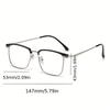 Ladies' high-end square fashion trendy glasses with simple design comfortable fit and protective lenses