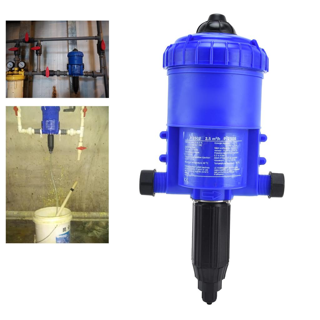 Fertilizer Dispenser PP Fertilizer Proportioner Blue G3/4 To G1 Male Thread for Gardening Flowers for Agricultural Irrigation