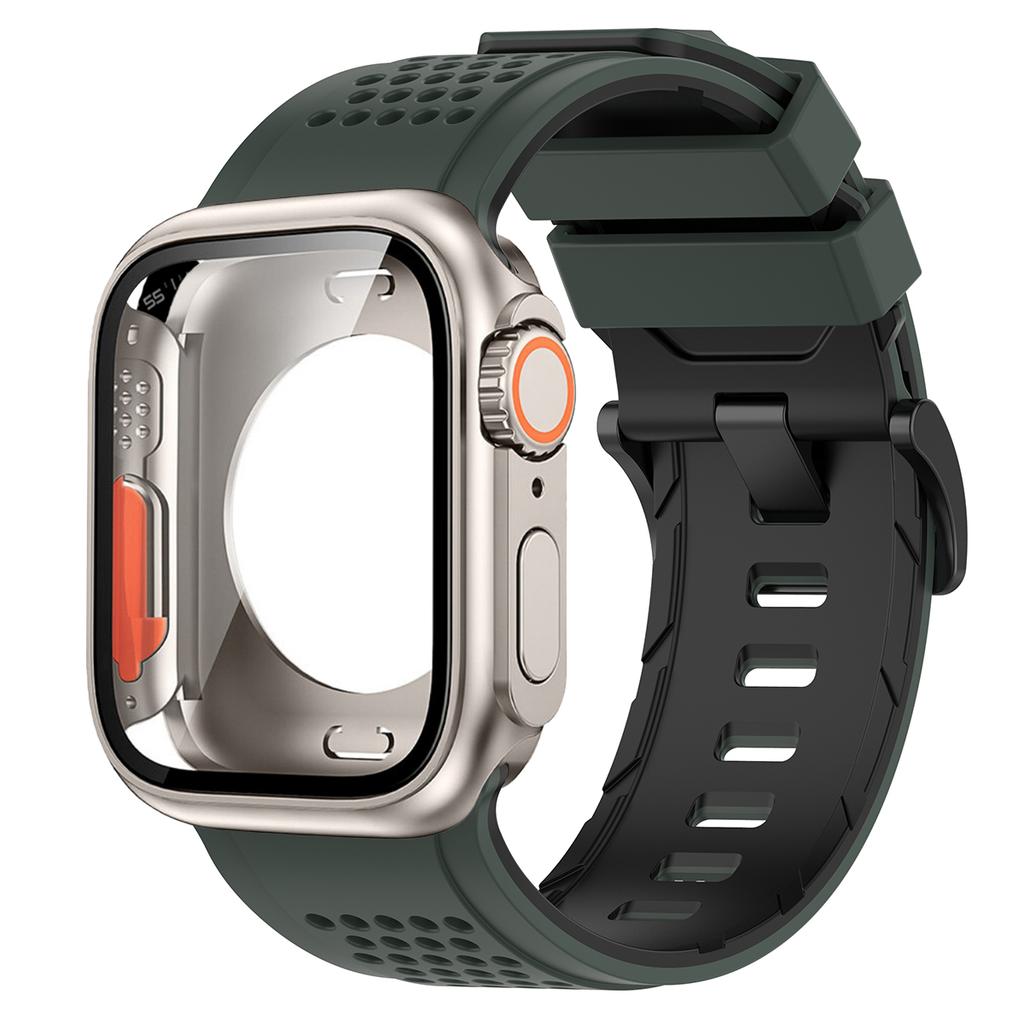 Silicone Band PC Case+Strap Screen Protective Cover for Watch 11 10 9 8 7 6 SE3 46mm 44mm 45mm Change To Ultra 3/2 49mm