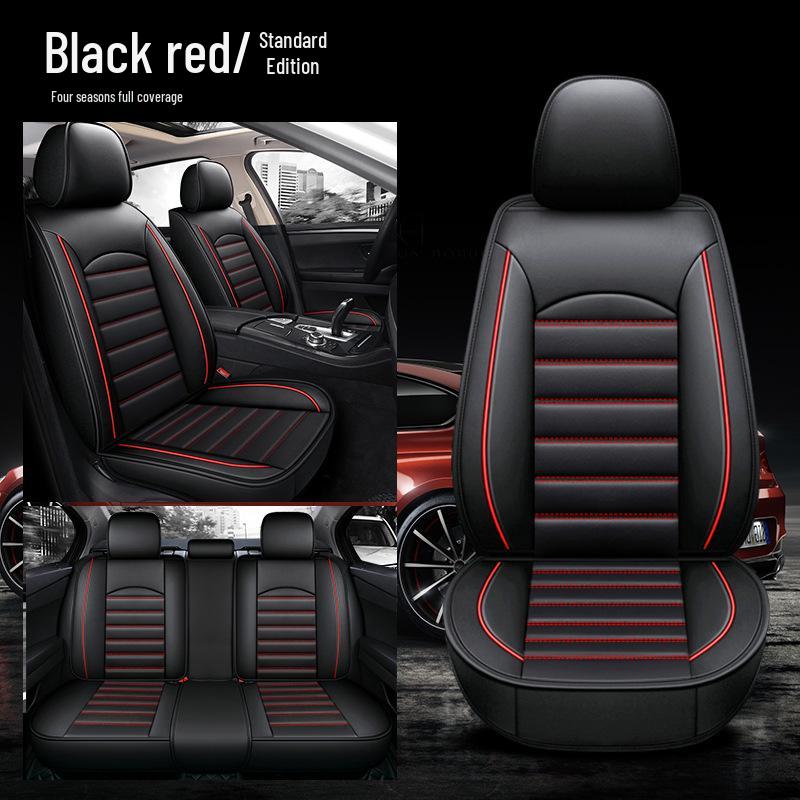 All-Season Leather Car Seat Cover - Full Coverage for Five Seats