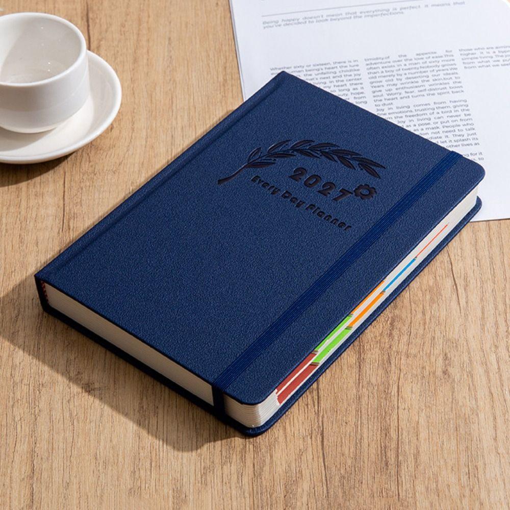 English A5 Agenda Planning Notebook Wear-resistant Office Work Planner Diary Writing Pads Student