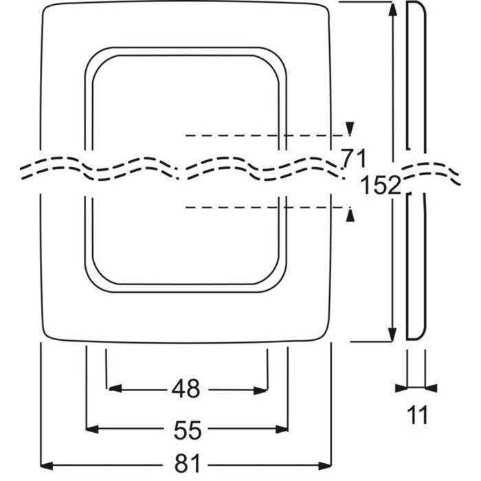 Cadre de recouvrement - BUSCH-JAEGER - Reflex SI - Blanc pur (RAL 9010) - 2 postes - Plastique