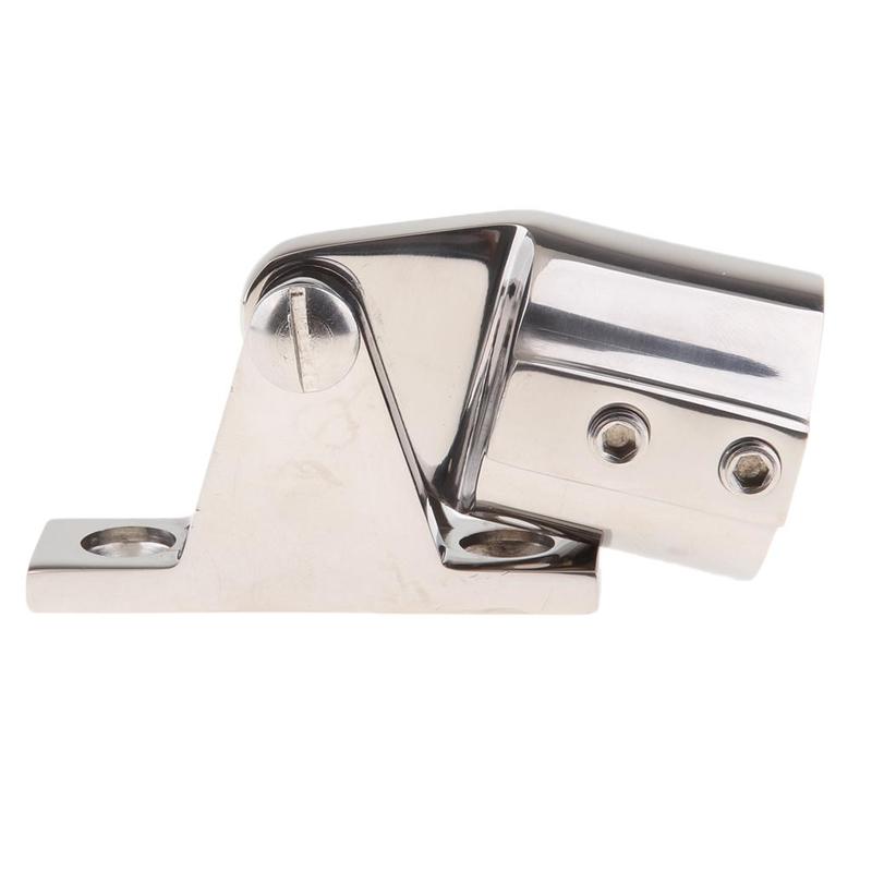 Bimini Top Cap Cover Pipe Eye End 1 inch Tube Boat Deck Hinge Mount Stainless Steel 316 Heavy Duty