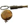Brass Compass with Telescope Keyring In Box , Engraved, Custom, Customized  Great Christmas Anniversary Gift