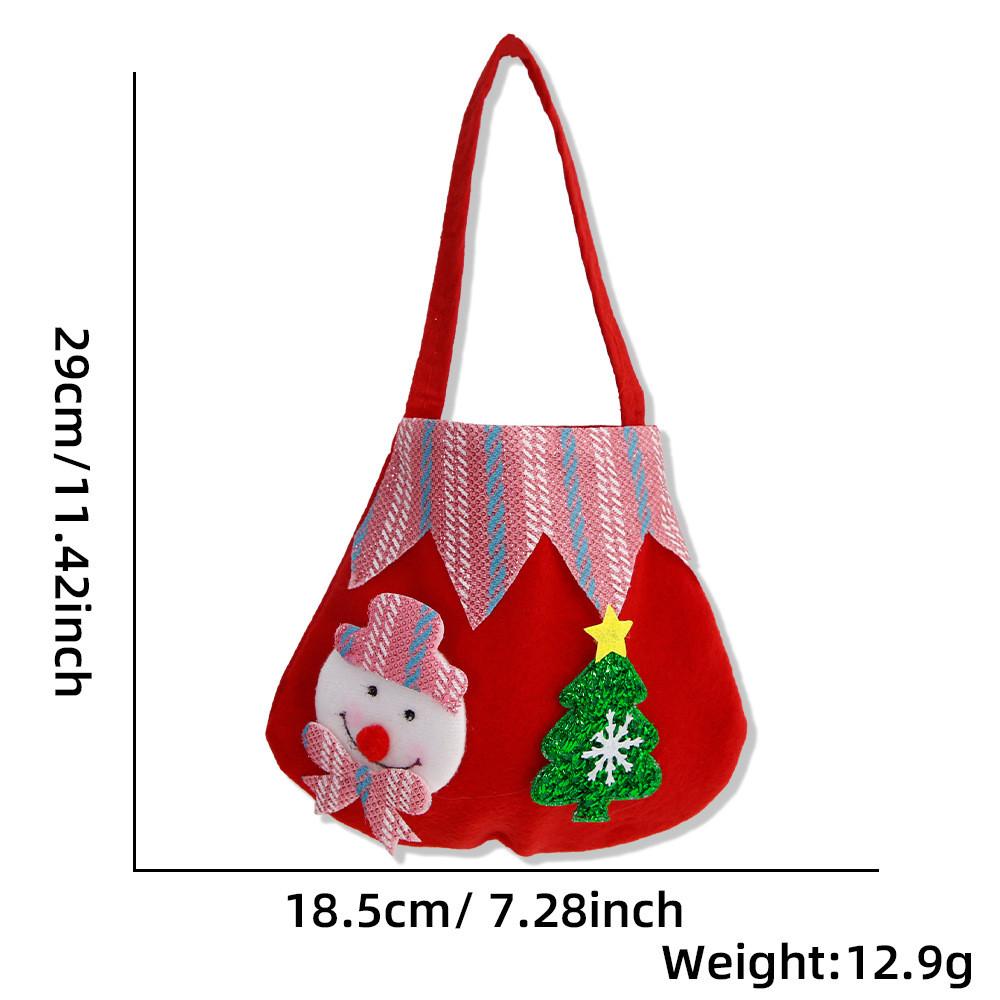 Festive Christmas Fabric Tote Bags With Adorable Santa Snowman And Styles Reindeer
