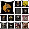 Nightmare Before Christmas Cotton Linen Throw Pillow Case Sofa Cushion Cover Home Decor