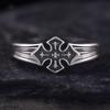 Adjustable Open Ring Men Women Vintage Cross Geometric Design Copper Statement