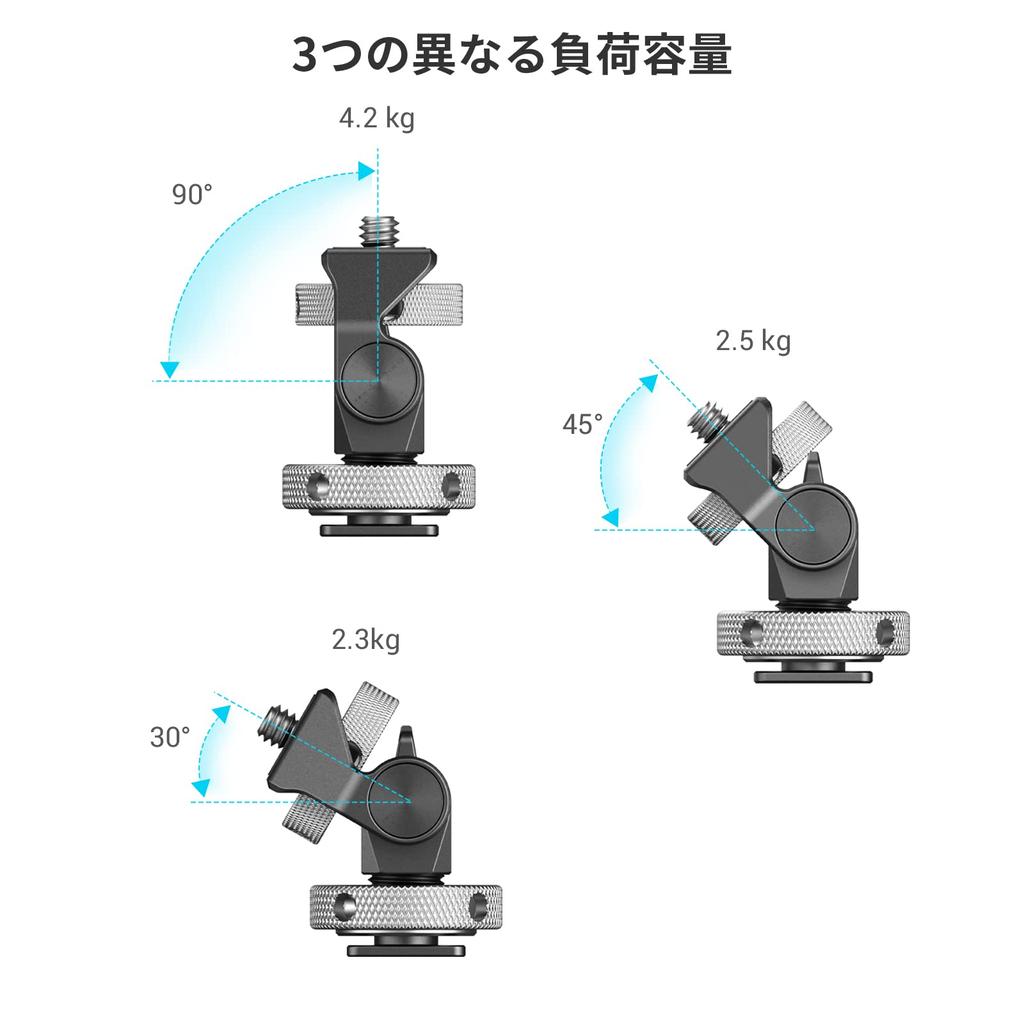 SMALLRIG Monitor for and with Flexible Locating Pins and Cold Shoe Bracket Mount, 360° Rotation, 180° Adjustment, 5-inch 7-inch Monitors, (Product
