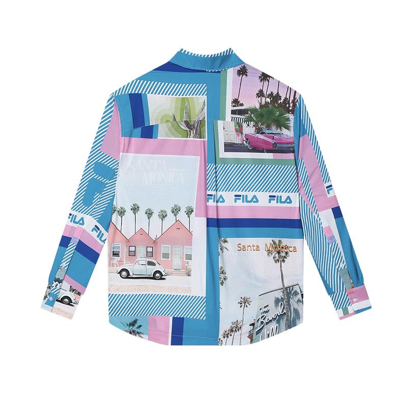 New FILA SS24 Shirt Women's All Over Print F11W428402FZA