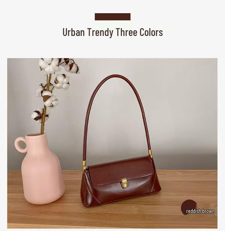 Women's Fashion Versatile French Underarm Bag - High-End, Simple, Niche Design, Hand-Held, Single Shoulder Handbag.