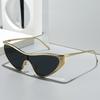 Luxusní značka Y2K brýle Kočičí oko Osobnostní sluneční brýle s kovovým zlatým/stříbrným rámečkem Čočky UV400 pro ženy muže