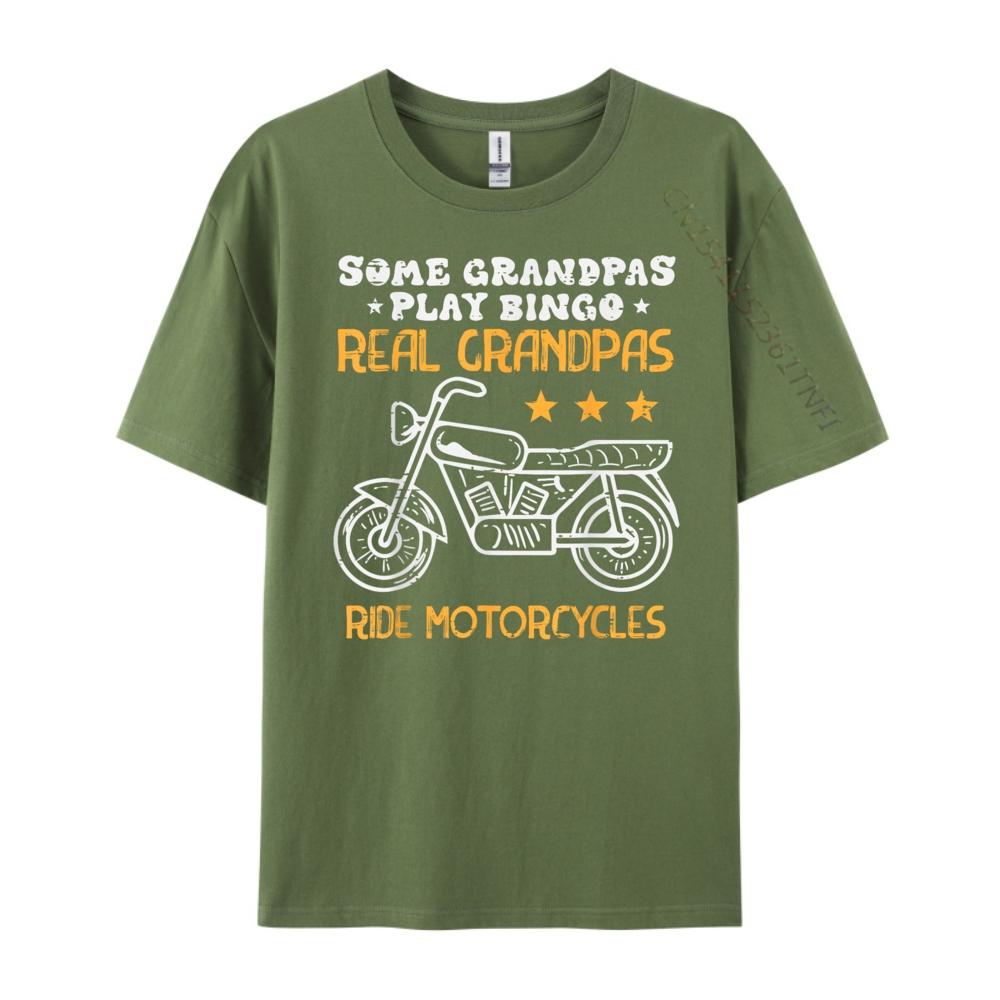 Some Grandpas Play Bingo Real Ride Motorcycles Biker Gag Men Oversized T Shirt Couples Anime Camisetas Hombre Punk Style