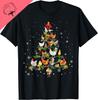 Chicken Christmas Tree OrnaUnisext Decor Xmas TShirt Unisex Casual Streetwear Cotton Vintage Clothes Graphic T Shirts