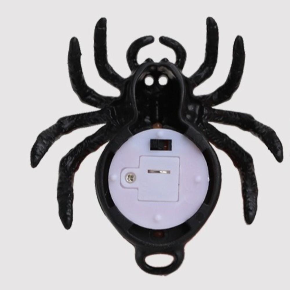 Plastic Halloween Spider Pumpkin Lamp Scary Crawly Electronic Candlelight Realistic Decorative Spider Pumpkin LED Light