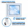 Finestra PVC Bianca 80X70 Destra, Nuova 800X700 Mm Apribile-Vasistas Doppio Vetro Ru