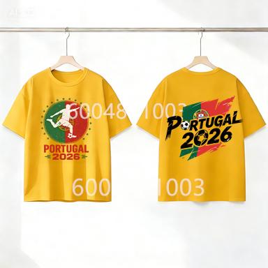 Portugal Flag Retro Style Graphic Children Shirt Kid Boys Girls Summer Cotton Short Sleeve Little Soccer Fan Casual Daily Wear