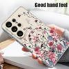Retro Hot Pink Flower Pattern Case For Samsung Galaxy S26 Ultra S25 Edge S24 Plus S23 FE S22 A54 A55 A56 5G Magnetic For Magsafe Matte Cover