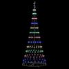 LED Christmas Tree with 230 LEDs Multicolor 184.5 Cm Metal