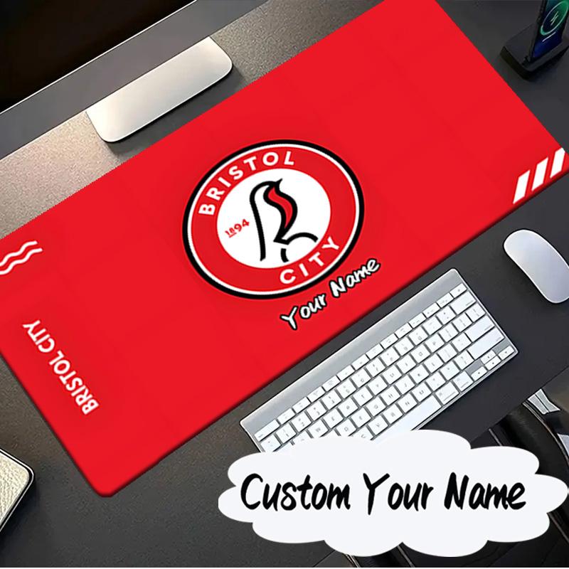 Custom Name Mouse Pad Bristol Fc Crest Mouse Pad, Gaming Mouse Pad, Keyboard Pad, Desk Decor for Computer Notebook Fan Birthday Gift