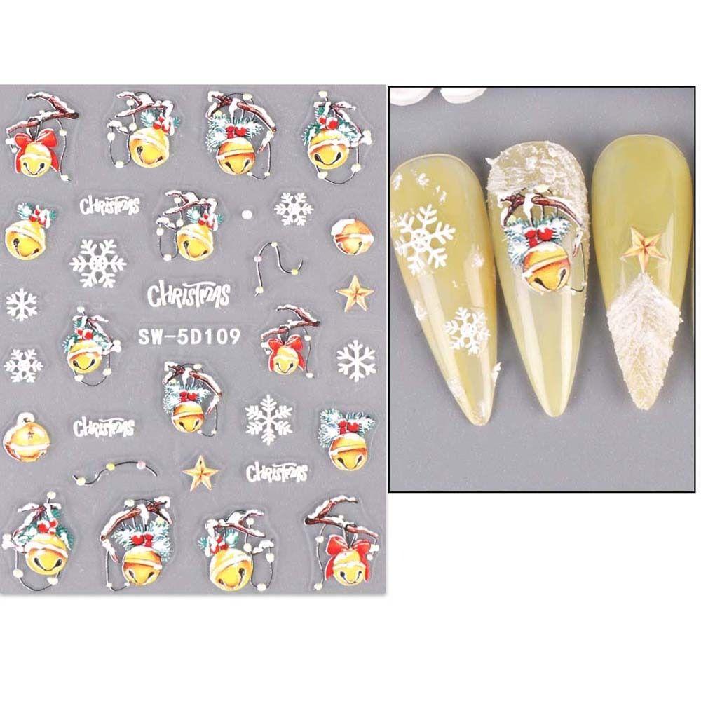 Manicure Ornaments Christmas Nail Decals DIY Nail Charms Christmas Nail Stickers   Nail Salon