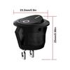 Mini Round Snap-in Toggle Switch 2 Pin Plastic Rocker Boat Switch Car Auto Boat Switches Car Auto Boat