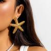 DIEZI Beach Ocean Style Big Starfish Star Pendant Necklace Stud Earrings Jewelry Sets Party Exaggeration White Rope Jewelry