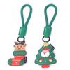 Sewn Santa Claus Keychain Exquisite Leather Elk Pendant Versatile Christmas Key Ring  Car Key
