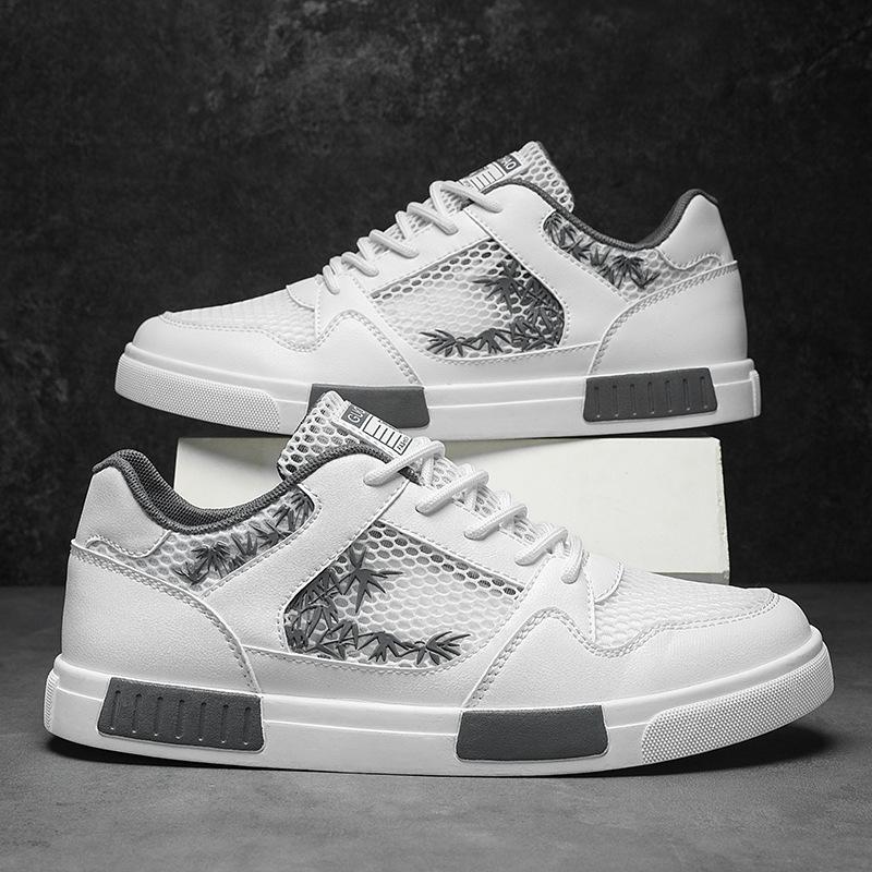 Summer breathable thin hollow mesh mesh sports board shoes casual student large size 39