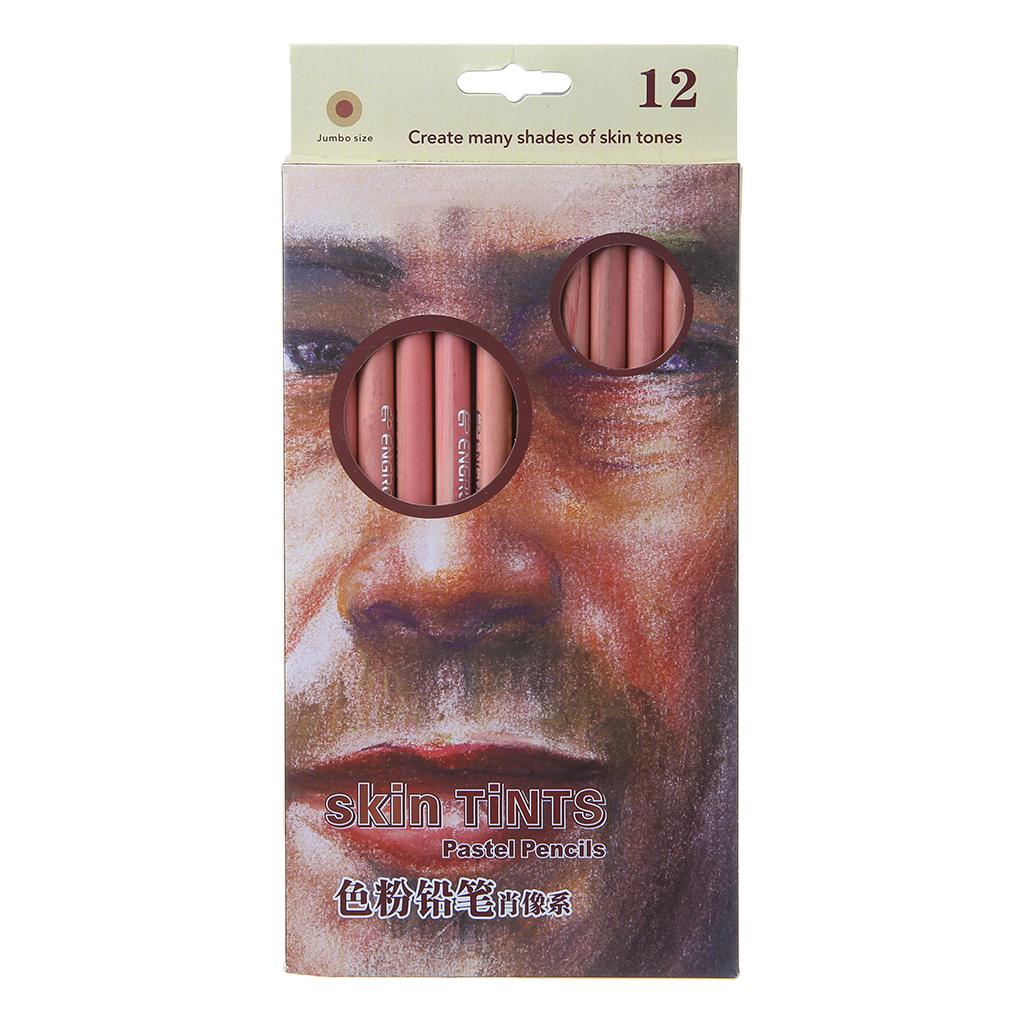 Pencils Soft Pastel Artist Crayon Charcoal for Sketching Wooden Drawing Supplies 12Pcs//Set